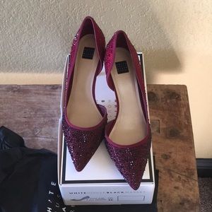 WHBM brand new Ella red ombré with rhinestones 9.5